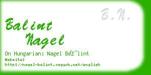 balint nagel business card